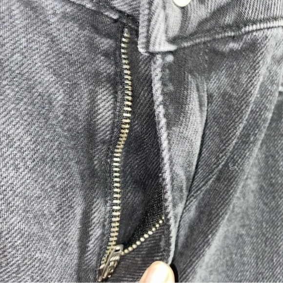 Zara Black High Rise Straight Leg Jeans - Picture 6 of 7